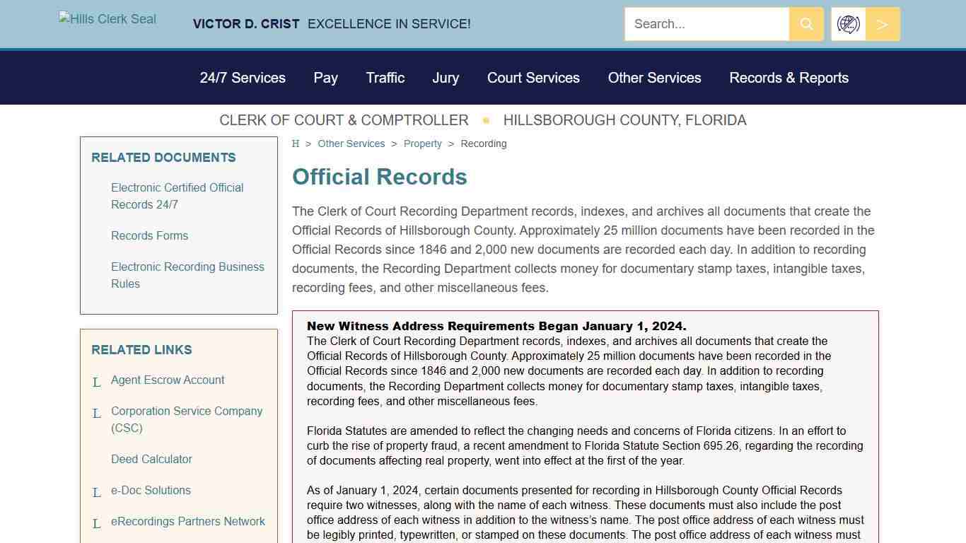 Recording - Hillsclerk