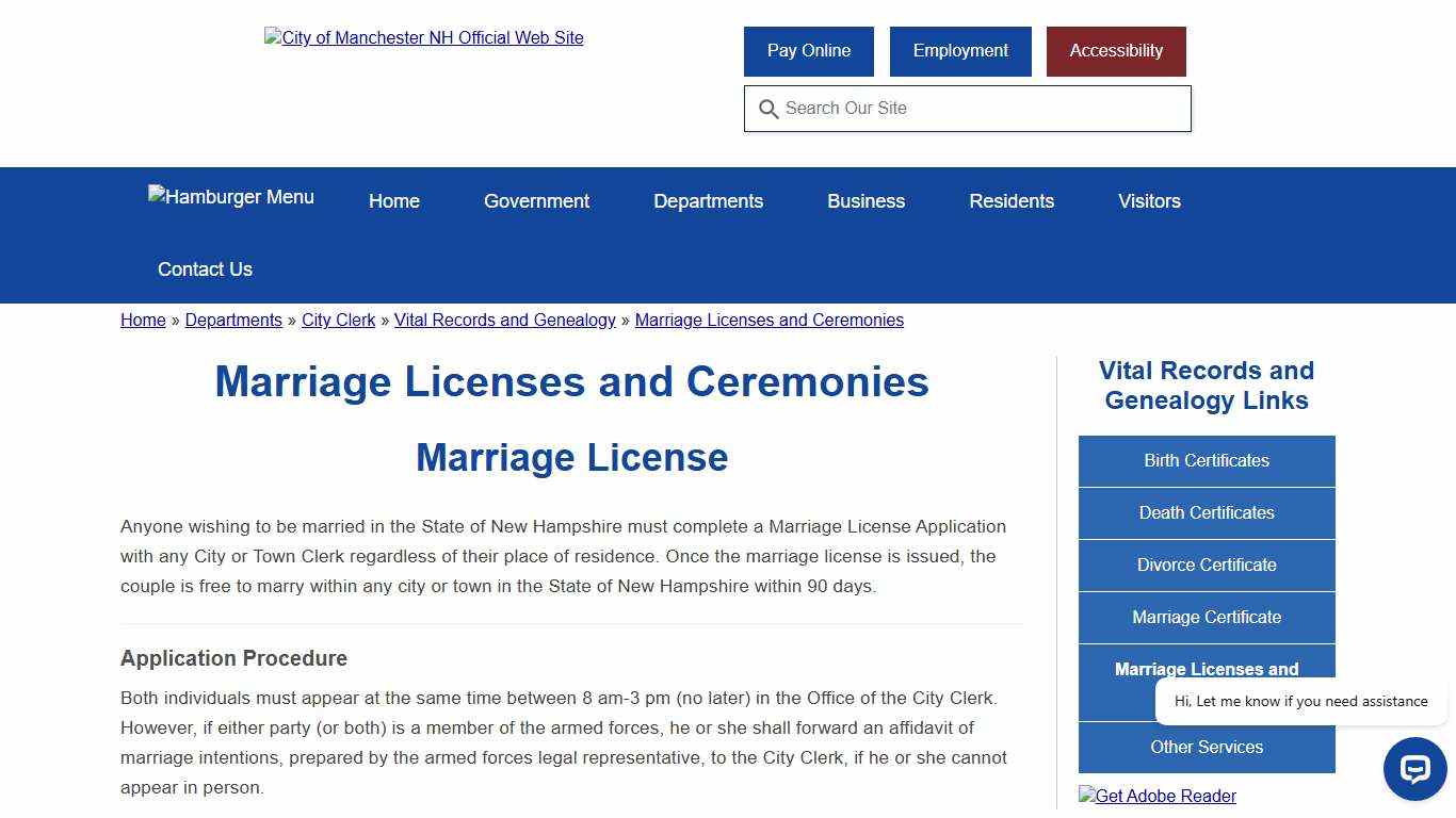 Marriage Licenses and Ceremonies